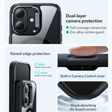 Husa de protectie ESR Classic Hybrid HaloLock Kickstand compatibil cu iPhone 17, Transparent Black