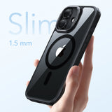Husa de protectie ESR Classic Hybrid HaloLock Kickstand compatibil cu iPhone 17, Transparent Black