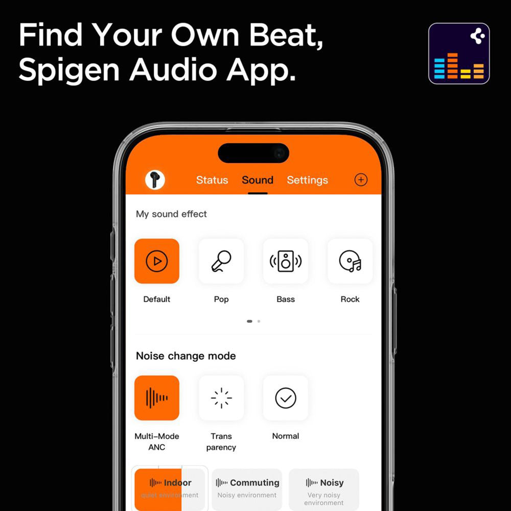 Casti Spigen Wireless SA2403 (ASD09691), Bluetooth 5.4, Active Noise Cancelling, Microphone, Low Latency, Negru