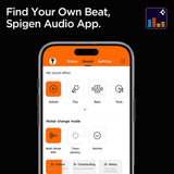 Casti Spigen Wireless SA2403 (ASD09691), Bluetooth 5.4, Active Noise Cancelling, Microphone, Low Latency, Negru