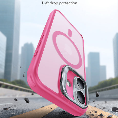 Husa de protectie ESR Classic Hybrid HaloLock Kickstand compatibil cu iPhone 17, Frosted Pink