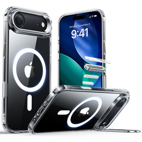 Husa de protectie ESR Classic Hybrid HaloLock Kickstand compatibil cu iPhone 17 Air, Transparent