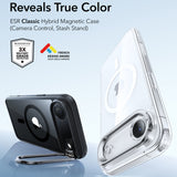 Husa de protectie ESR Classic Hybrid HaloLock Kickstand compatibil cu iPhone 17 Air, Transparent Black