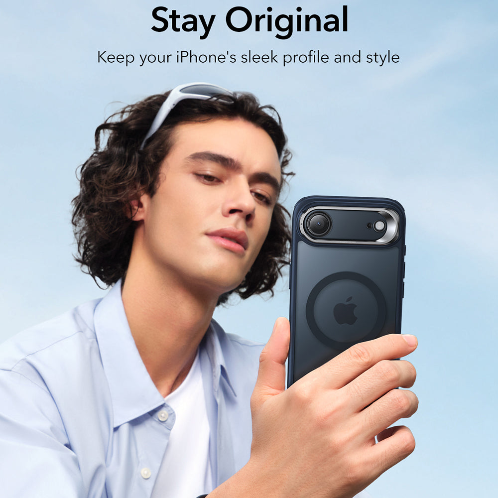 Husa de protectie ESR Classic Hybrid HaloLock Kickstand compatibil cu iPhone 17 Air, Frosted Blue