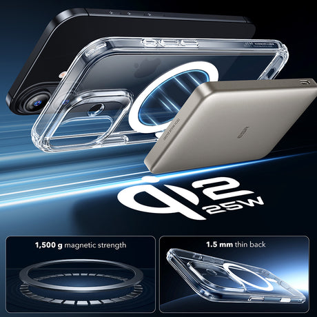 Husă transparentă ESR Classic Hybrid HaloLock pentru iPhone 17