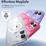 Husa de protectie ESR Classic Hybrid HaloLock compatibil cu iPhone 17, Transparent Shimmer