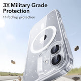 Husa de protectie ESR Classic Hybrid HaloLock compatibil cu iPhone 17, Transparent Shimmer