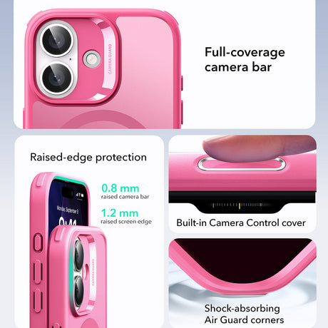 Husa de protectie ESR Classic Hybrid HaloLock compatibil cu iPhone 17, Frosted Pink