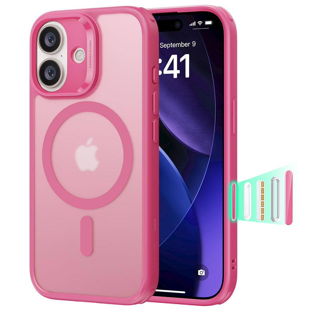 Husa de protectie ESR Classic Hybrid HaloLock compatibil cu iPhone 17, Frosted Pink