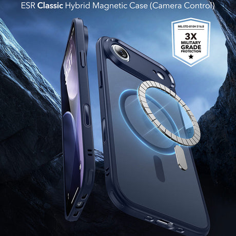 Husa de protectie ESR Classic Hybrid HaloLock compatibil cu iPhone 17 Air, Frosted Blue