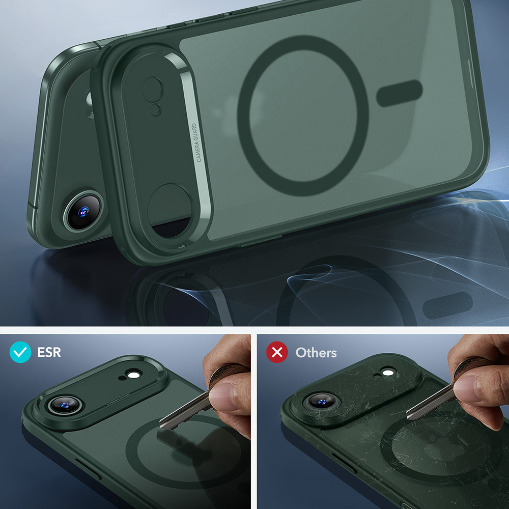 Husa de protectie ESR Classic Hybrid HaloLock compatibil cu iPhone 17 Air, Frosted Green