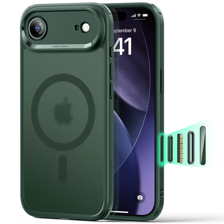 Husa de protectie ESR Classic Hybrid HaloLock compatibil cu iPhone 17 Air, Frosted Green