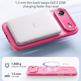 Husa de protectie ESR Classic Hybrid HaloLock compatibil cu iPhone 17 Air, Frosted Pink