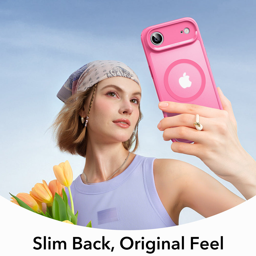 Husa de protectie ESR Classic Hybrid HaloLock compatibil cu iPhone 17 Air, Frosted Pink