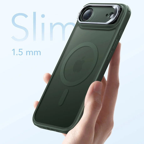 Husa de protectie ESR Classic Hybrid HaloLock Kickstand compatibil cu iPhone 17 Air, Frosted Green