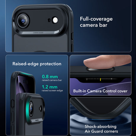 Husa de protectie ESR Classic Hybrid HaloLock compatibil cu iPhone 17 Air, Negru Mat