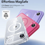 Husa de protectie ESR Classic Hybrid HaloLock compatibil cu iPhone 17 Air, Transparent Shimmer