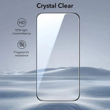 Folie de protectie ESR Tempered Glass UltraFit (set de 3) compatibil cu iPhone 17 / iPhone 16 Pro, Negru