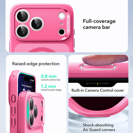 Husa de protectie ESR Classic Hybrid HaloLock compatibil cu iPhone 17 Pro, Frosted Pink