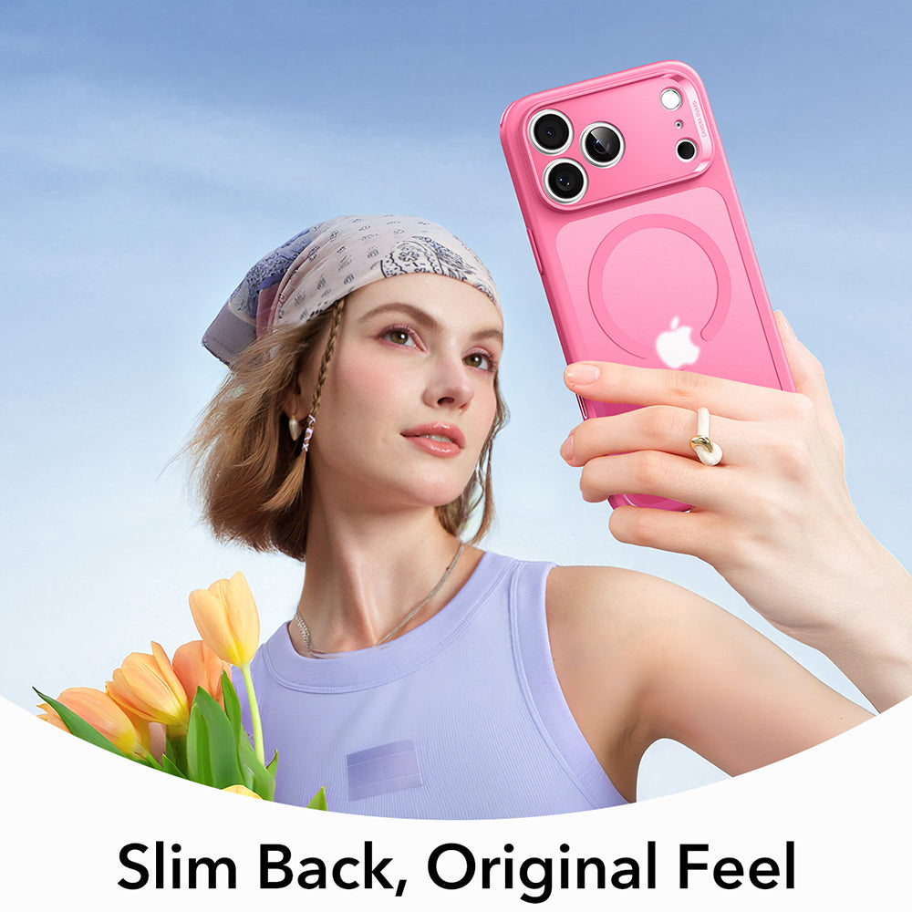 Husa de protectie ESR Classic Hybrid HaloLock compatibil cu iPhone 17 Pro, Frosted Pink
