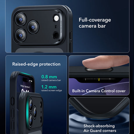 Husa de protectie ESR Classic Hybrid HaloLock compatibil cu iPhone 17 Pro, Negru Mat