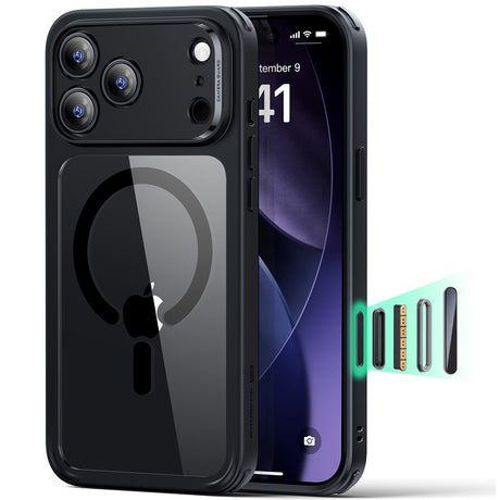 Husa de protectie ESR Classic Hybrid HaloLock compatibil cu iPhone 17 Pro Max, Transparent Black