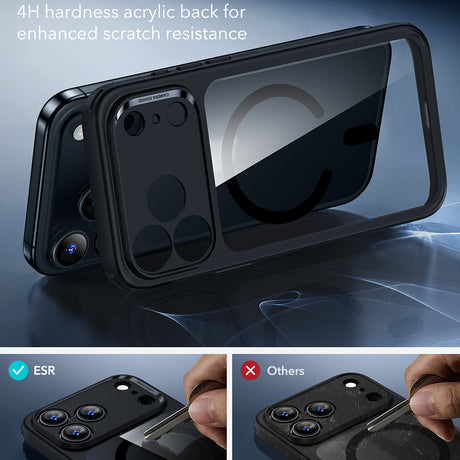 Husa de protectie ESR Classic Hybrid HaloLock compatibil cu iPhone 17 Pro Max, Transparent Black
