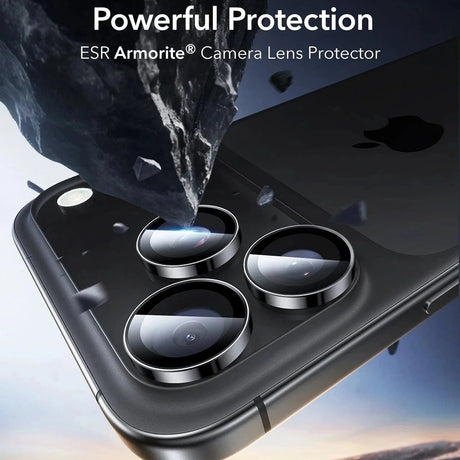 Folie de protectie ESR Armorite Camera Lens Protectors (set de 2) compatibil cu iPhone 14 Pro/Pro Max/15 Pro/Pro Max/16 Pro/Pro Max/17 Pro/Pro Max, Negru