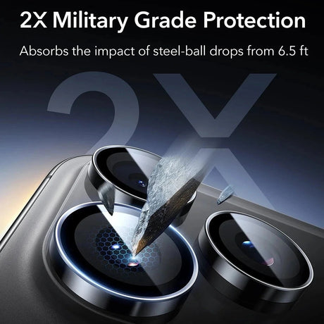 Folie de protectie ESR Armorite Camera Lens Protectors (set de 2) compatibil cu iPhone 14 Pro/Pro Max/15 Pro/Pro Max/16 Pro/Pro Max/17 Pro/Pro Max, Negru