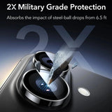 Folie de protectie ESR Armorite Camera Lens Protectors (set de 2) compatibil cu iPhone 16 / iPhone 16 Plus / iPhone 17, Negru