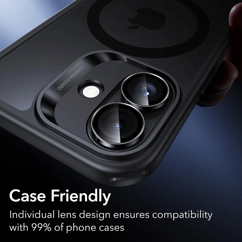 Folie de protectie ESR Armorite Camera Lens Protectors (set de 2) compatibil cu iPhone 16 / iPhone 16 Plus / iPhone 17, Negru