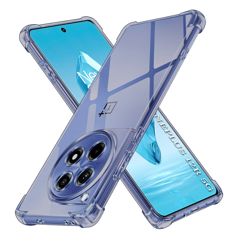 Husa de protectie Techsuit Shockproof Clear Silicone compatibil cu OnePlus 12R, Negru Fumuriu