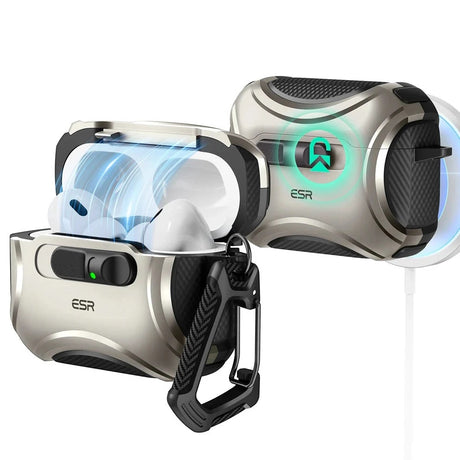 Casti ESR Cyber FlickLock HaloLock, Apple AirPods Pro 3, Titanium