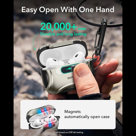 Casti ESR Cyber FlickLock HaloLock, Apple AirPods Pro 3, Titanium