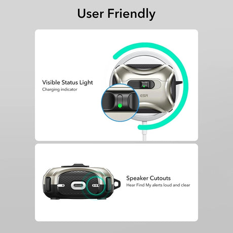 Casti ESR Cyber FlickLock HaloLock, Apple AirPods Pro 3, Titanium