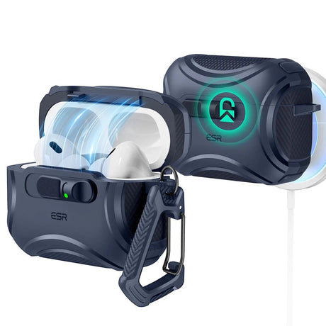 Casti ESR Cyber FlickLock HaloLock, Apple AirPods Pro 3, Albastru