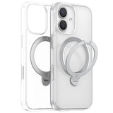 Husa de protectie Torras Ostand Spin MagSafe Series compatibil cu iPhone 17, Transparent