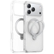 Husa de protectie Torras Ostand Spin MagSafe Series compatibil cu iPhone 17 Pro, Transparent