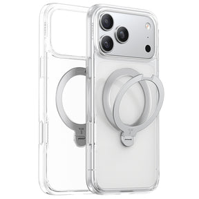 Husa de protectie Torras Ostand Spin MagSafe Series compatibil cu iPhone 17 Pro Max, Transparent
