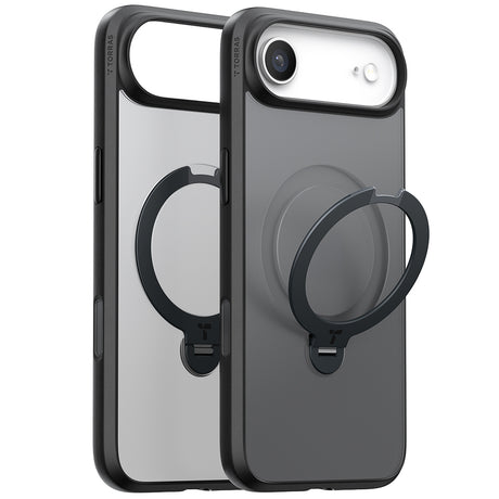 Husa de protectie Torras Ostand Spin MagSafe Series compatibil cu iPhone 17 Air, Negru