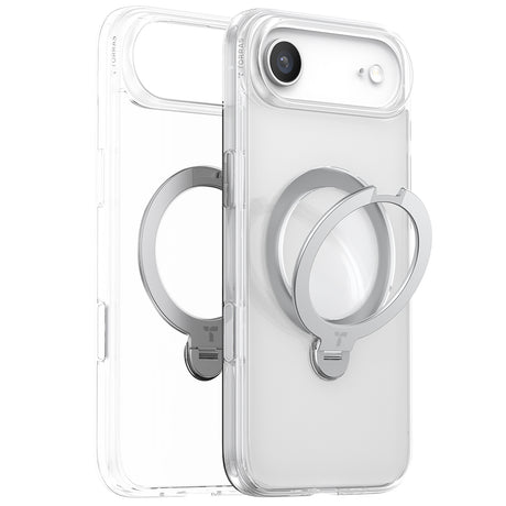 Husa de protectie Torras Ostand Spin MagSafe Series compatibil cu iPhone 17 Air, Transparent