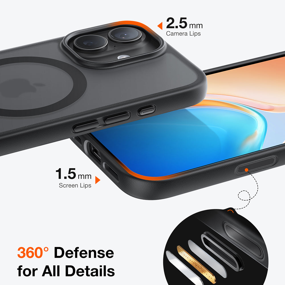 Husa de protectie Torras Guardian Magnetic Series compatibil cu iPhone 17, Negru
