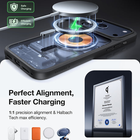 Husa de protectie Torras Guardian Magnetic Series compatibil cu iPhone 17 Pro, Negru