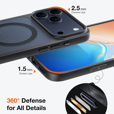 Husa de protectie Torras Guardian Magnetic Series compatibil cu iPhone 17 Pro Max, Negru