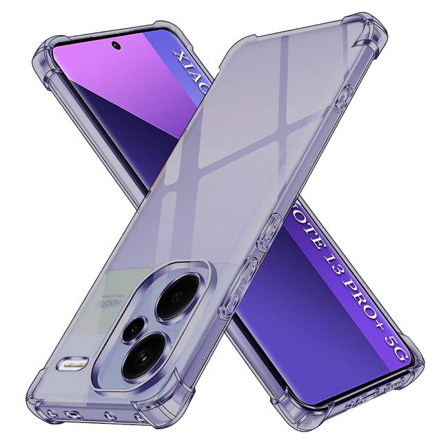 Husa de protectie Techsuit Shockproof Clear Silicone compatibil cu Xiaomi Redmi Note 13 Pro+ 5G, Negru Fumuriu