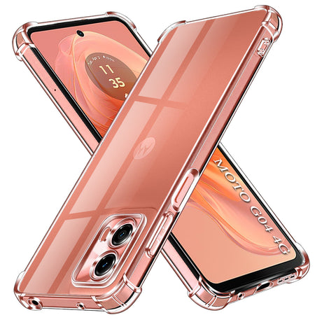 Husa de protectie Techsuit Shockproof Clear Silicone compatibil cu Motorola Moto G04 / Moto G04s / Moto G24 / Moto E14, Transparent