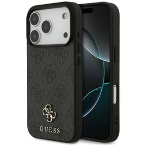 Husa de protectie Guess 4G Small and Classic Logo MagSafe (GUHMP17LP4SM4MK) compatibil cu iPhone 17 Pro, Negru