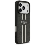 Husa de protectie Guess Hardcase 4G Printed Stripes MagSafe (GUHMP17XP4RPSK) compatibil cu iPhone 17 Pro Max, Negru