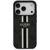 Husa de protectie Guess Hardcase 4G Printed Stripes MagSafe (GUHMP17XP4RPSK) compatibil cu iPhone 17 Pro Max, Negru
