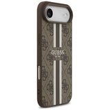 Husa de protectie Guess Hardcase 4G Printed Stripes MagSafe (GUHMP17MP4RPSW) compatibil cu iPhone 17 Air, Maro